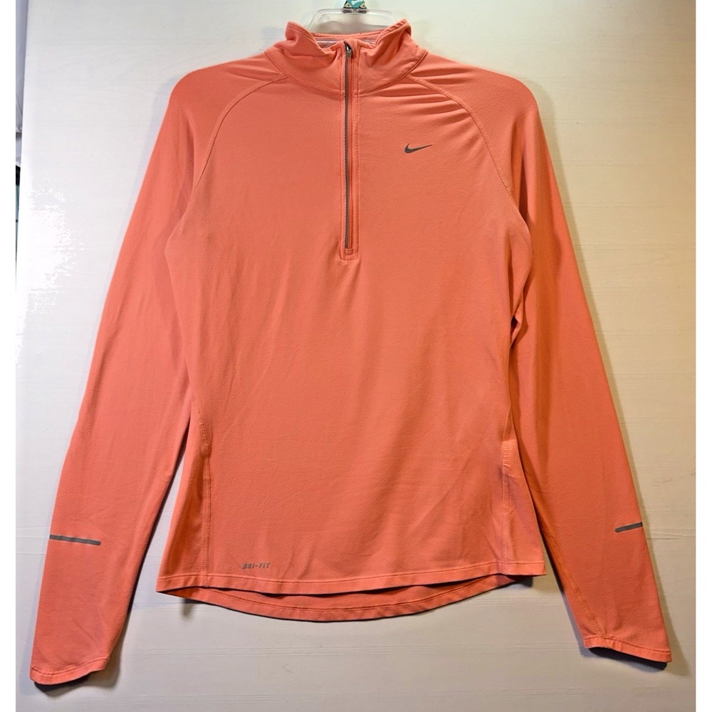 NIKE Running Women Element ½ Zip Pullover‎ (602677) dry fit Orange Small